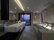 低調典雅現(xiàn)代簡約風格200平米別墅衛(wèi)生間浴室柜裝修效果圖