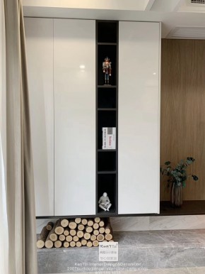 弘陽上湖現(xiàn)代輕奢風格三居室客廳裝修實景案例