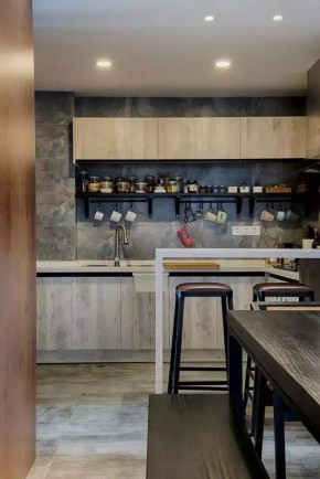 現(xiàn)代風格三居室廚房裝修效果圖