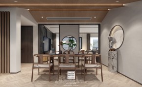 貴都花園現(xiàn)代簡約風格復式茶室裝修效果圖