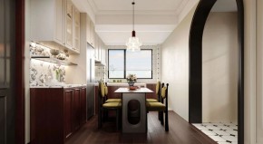 現(xiàn)代中式三居室餐廳裝修效果圖