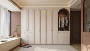中古風三居室衣帽間裝修效果圖