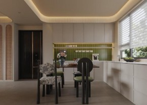 法式復(fù)古三居室餐廳裝修效果圖