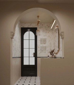 法式復(fù)古三居室衛(wèi)生間裝修效果圖