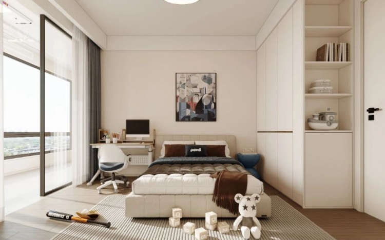 現(xiàn)代簡約三居室兒童房裝修效果圖