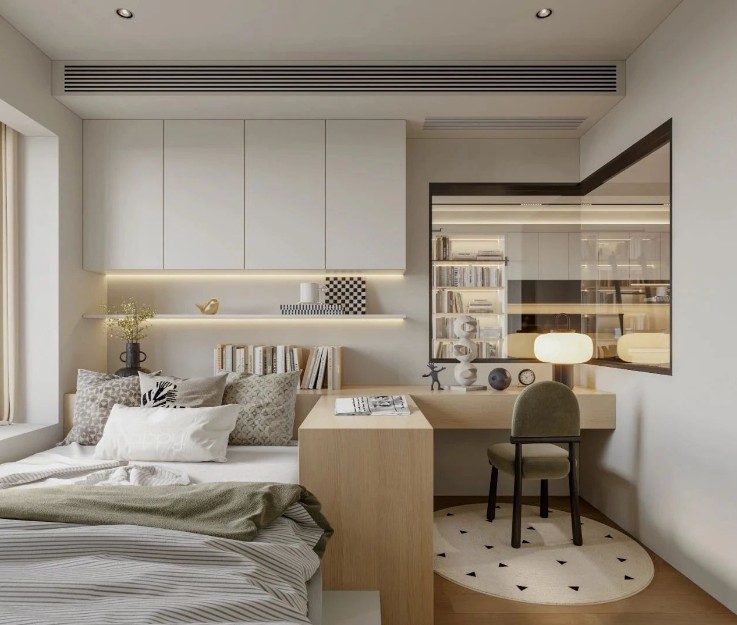 現(xiàn)代原木風三居室兒童房裝修效果圖