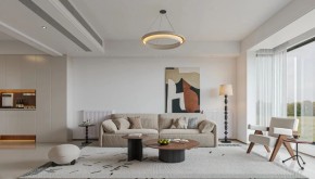 現(xiàn)代簡(jiǎn)約三居室客廳裝修效果圖