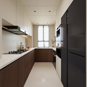 云棲隱山中古風(fēng)三居室櫥柜裝修效果圖