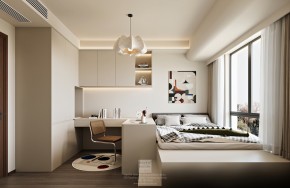 云棲隱山中古風(fēng)三居室兒童房裝修效果圖