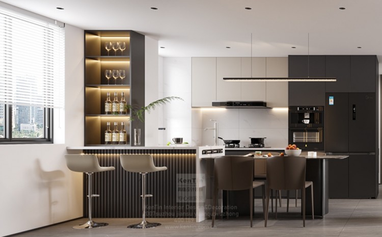金秋花園意式三居室廚房裝修效果圖