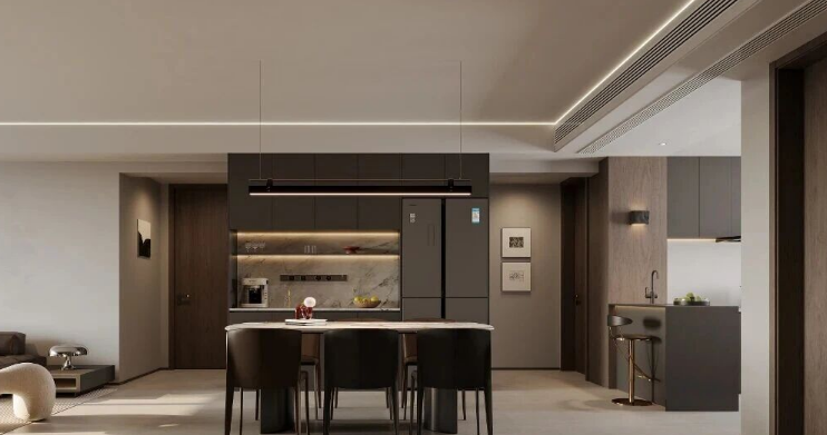 現(xiàn)代簡約三居室餐廳裝修效果圖