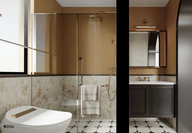 復(fù)古美式三居室衛(wèi)生間裝修效果圖