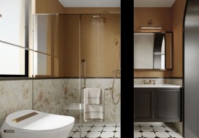 復(fù)古美式三居室衛(wèi)生間裝修效果圖