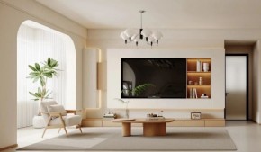 原木風(fēng)兩居室客廳裝修效果圖