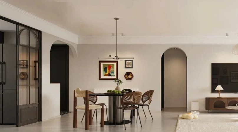 現(xiàn)代法式三居室餐廳裝修效果圖