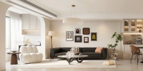 現(xiàn)代法式三居室客廳裝修效果圖