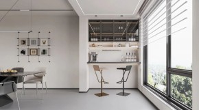 現(xiàn)代簡約三居室陽臺(tái)裝修效果圖