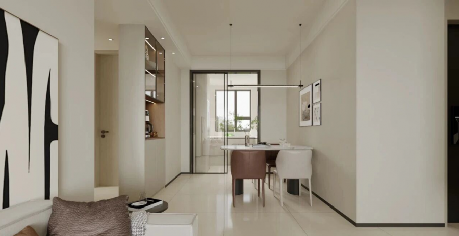 現(xiàn)代簡約三居室餐廳裝修效果圖