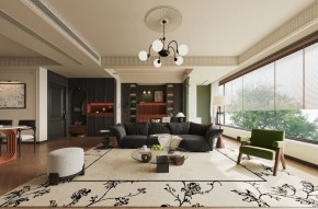 法式中古三居室客廳裝修效果圖