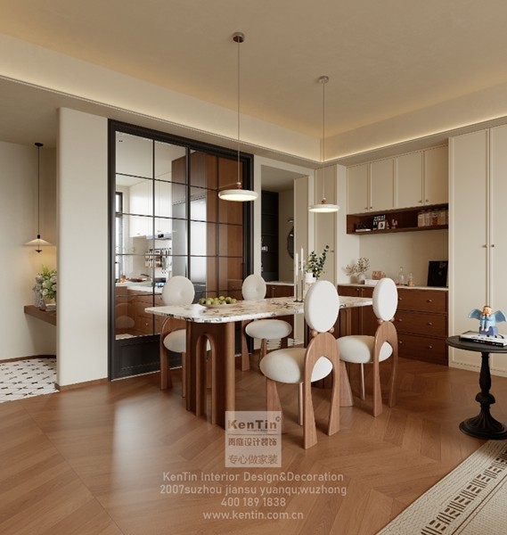 泓悅府疊墅法式中古餐廳裝修效果圖