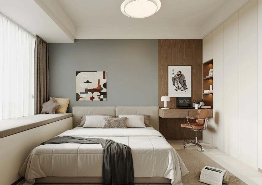 現(xiàn)代簡(jiǎn)約三居室臥室裝修效果圖