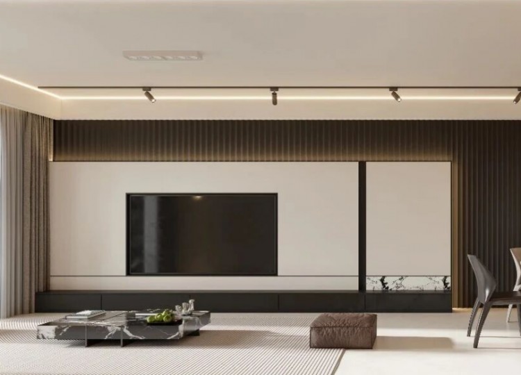 現(xiàn)代簡(jiǎn)約三居室客廳裝修效果圖