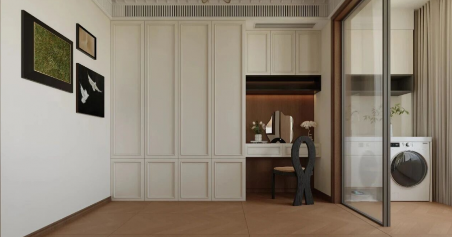 法式復(fù)古三居室衣帽間裝修效果圖