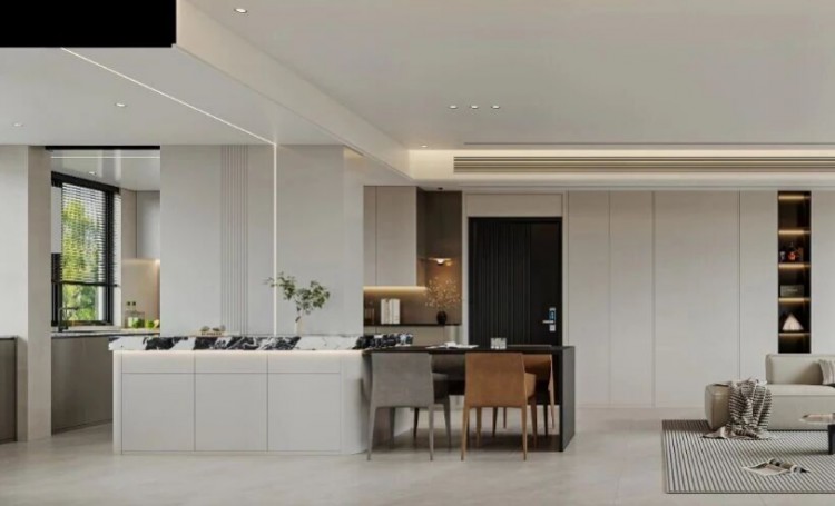 現(xiàn)代簡(jiǎn)約三居室餐廳裝修效果圖