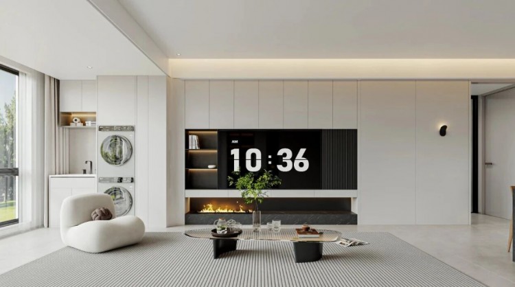 現(xiàn)代簡約三居室客廳裝修效果圖