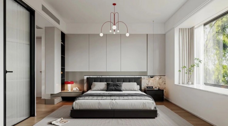 現(xiàn)代簡(jiǎn)約三居室臥室裝修效果圖